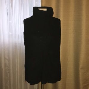Ann Taylor black knit cape